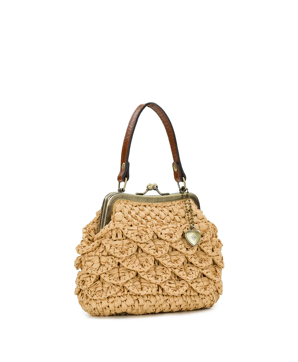 Mini Laureana Chain Crossbody - Scalloped Raffia - Image 3