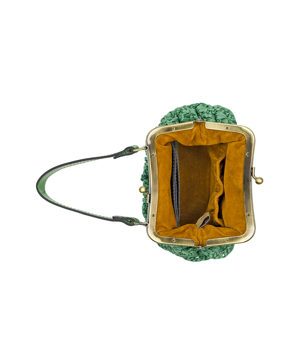 Mini Laureana Chain Crossbody - Scalloped Raffia - Image 8