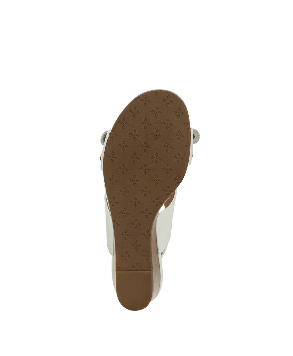 Mirella Wedge - Floral Embellishment - Chalk White - Image 6