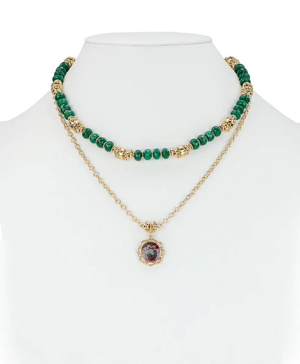 Modular Necklace - European Floral Tapestry - Image 3