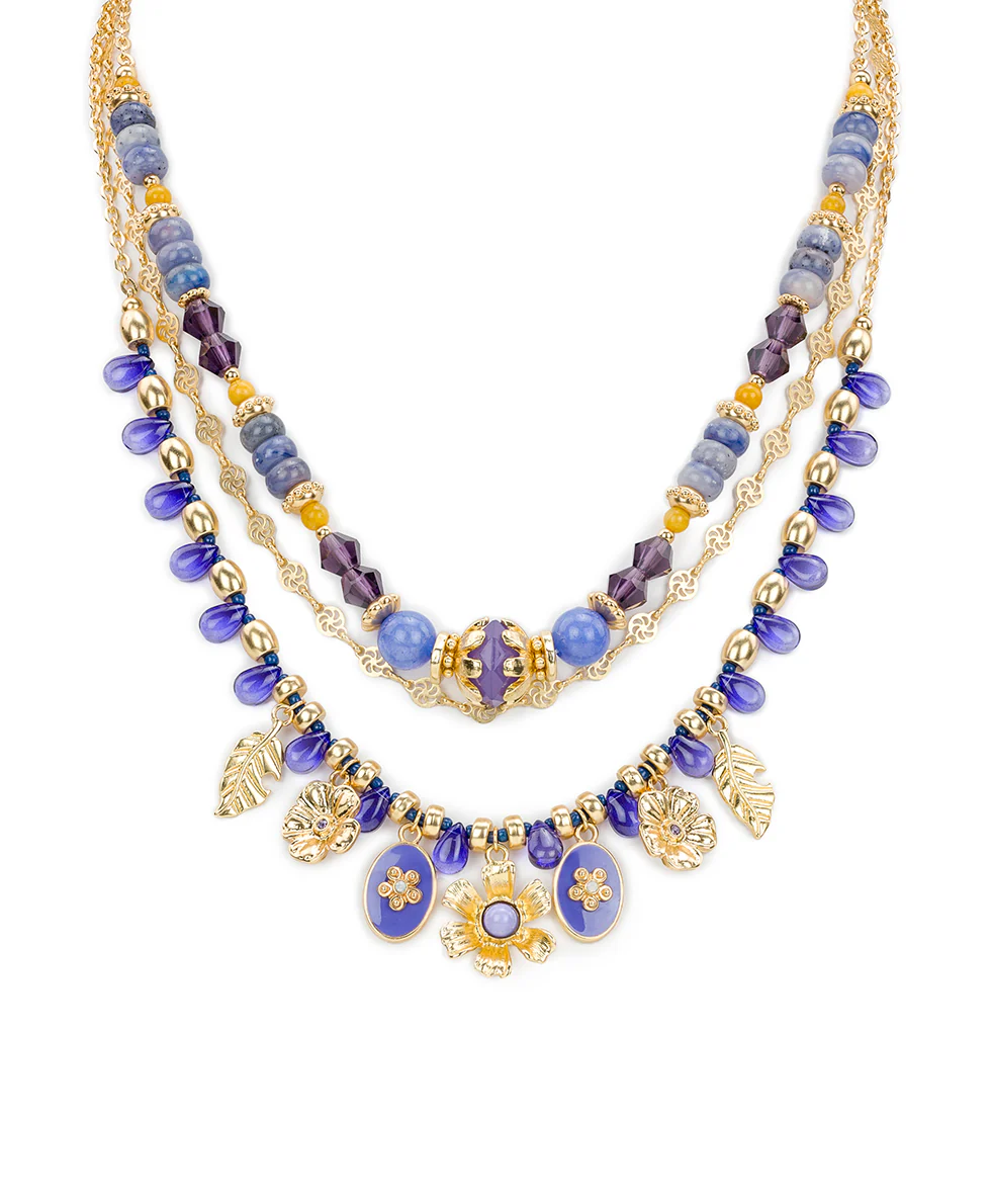 Modular Three Strand Necklace - Aegean Blooms