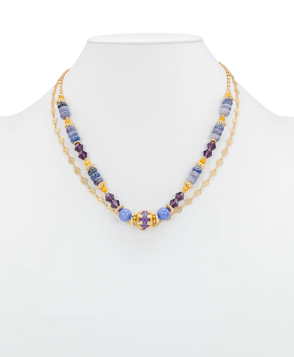 Modular Three Strand Necklace - Aegean Blooms - Image 4