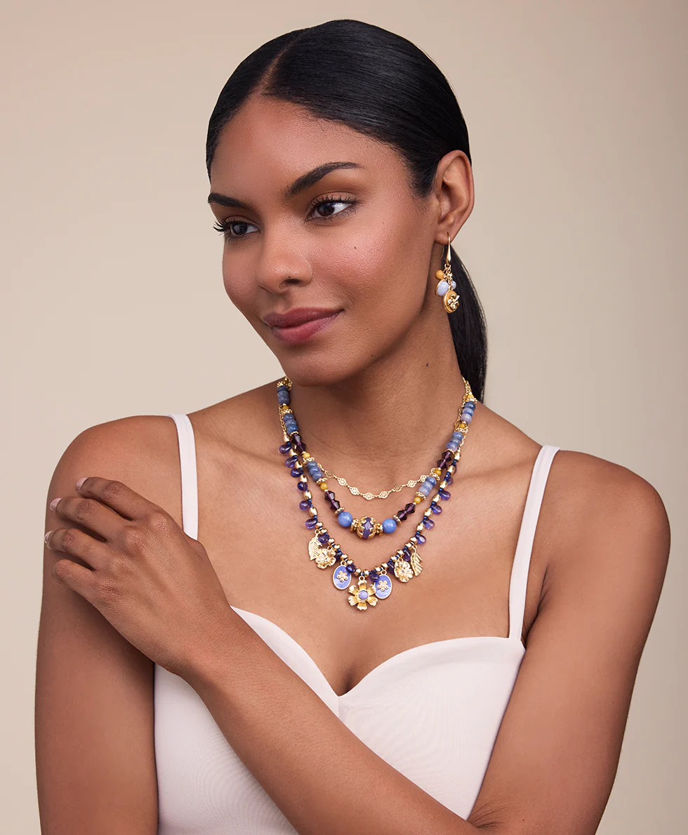 Modular Three Strand Necklace - Aegean Blooms - Image 5