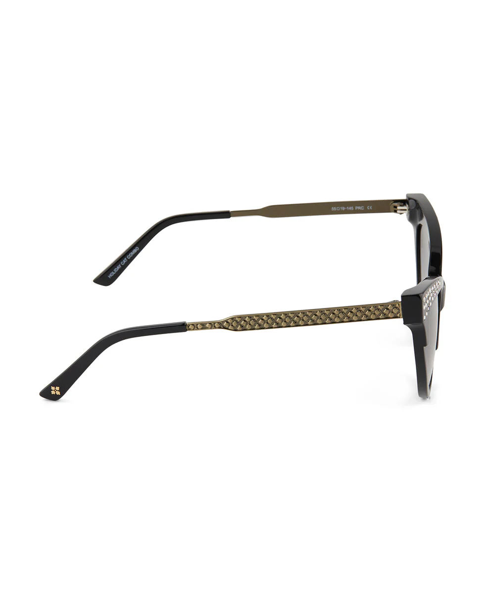 Monroe Cateye Sunglasses - Black - Image 3