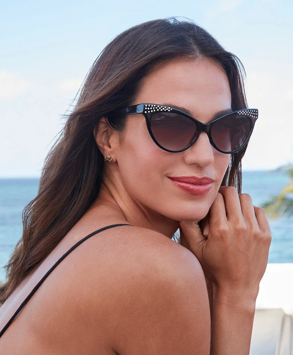 Monroe Cateye Sunglasses - Black - Image 9
