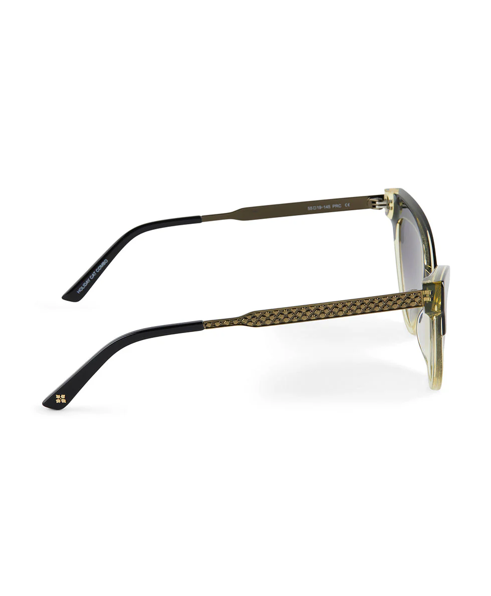 Monroe Cateye Sunglasses - Black/Champagne - Image 3