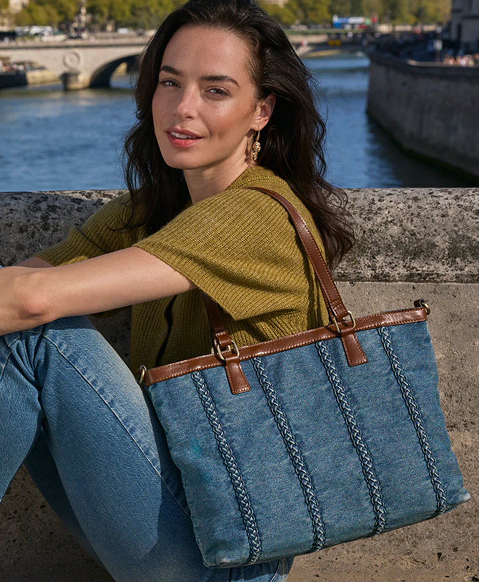 Nadine Tote Satchel - Denim Stonewashed - Image 4