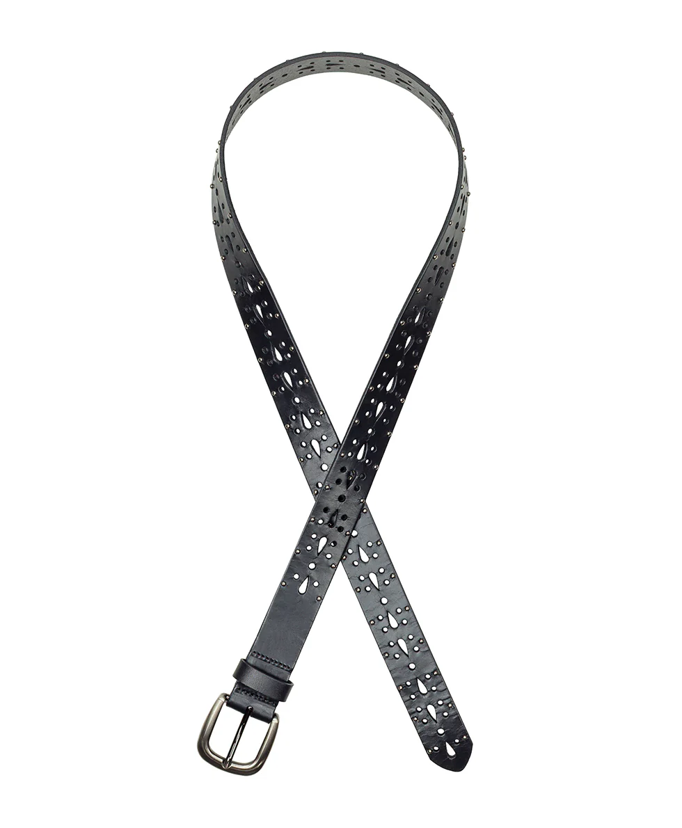 Odile Cutout Belt - Studded - Black - Image 2