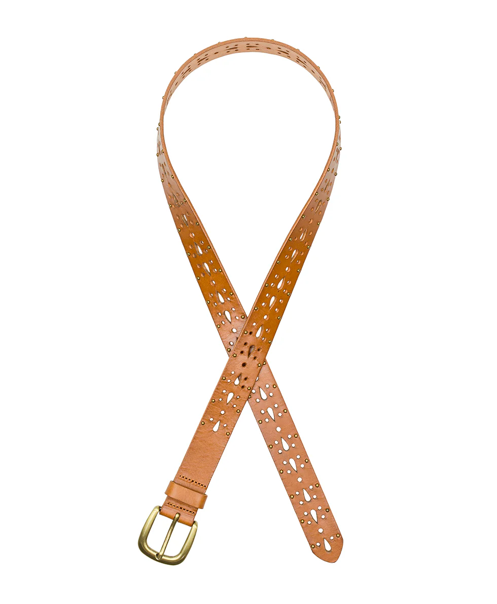 Odile Cutout Belt - Studded - Light Tan - Image 2