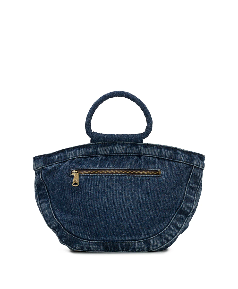Ossi Satchel - Washed Woven Denim - Image 2