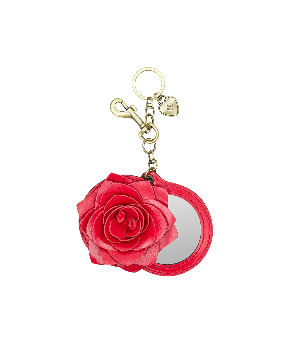 Parisian Rose Mirror Bag Charm - Vintage Distressed - Image 3