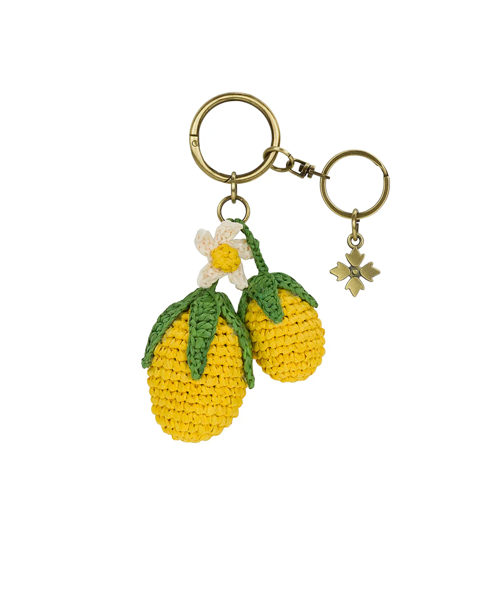 Raffia Lemon Bag Charm