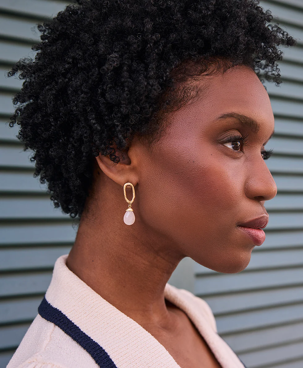 Ring with Briolette Post Earrings - Semi Precious Stone Collection - Image 5
