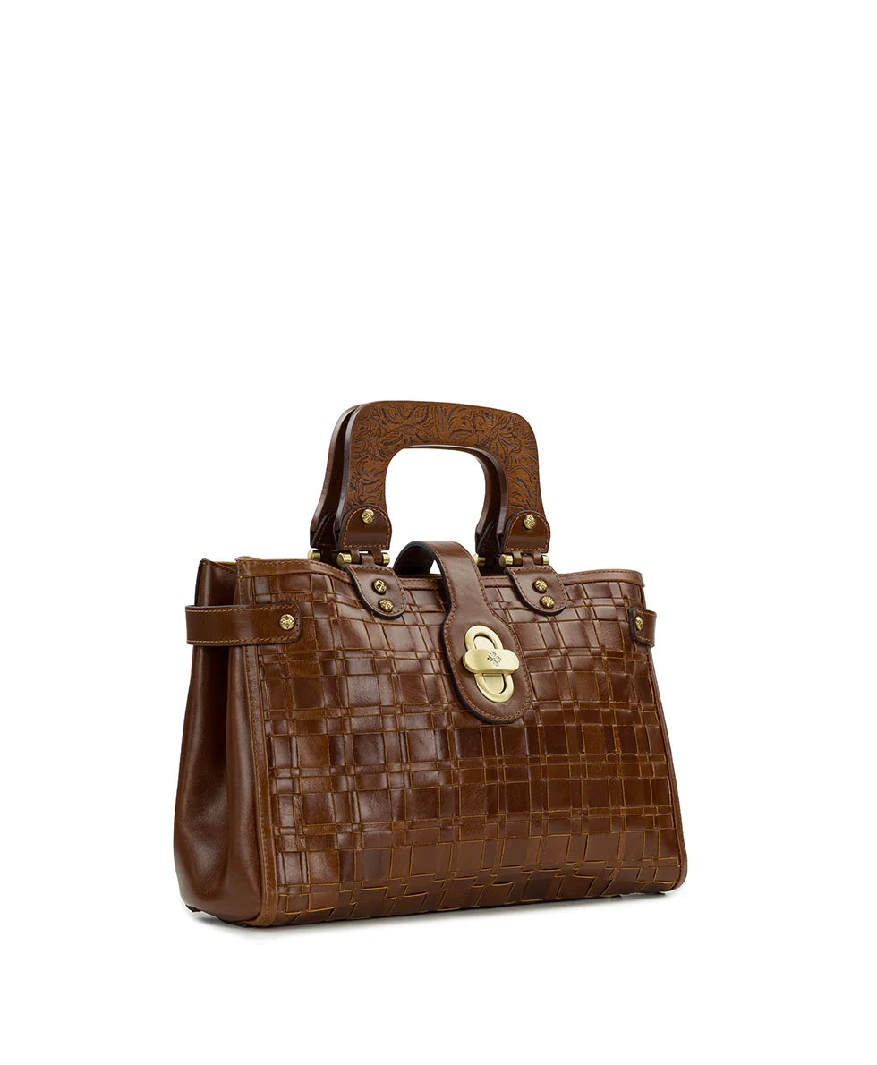 Sancia Woven Satchel - Vintage Distressed Woven - Image 11