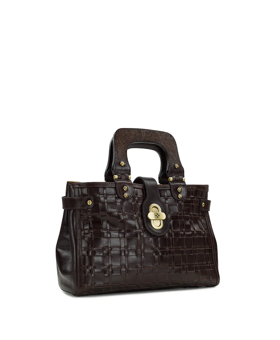 Sancia Woven Satchel - Vintage Distressed Woven - Image 3