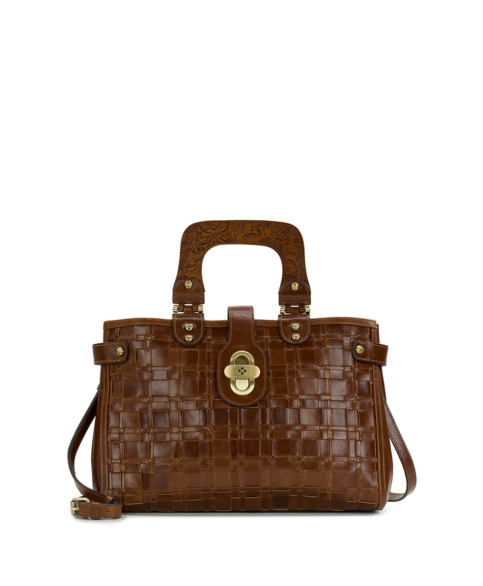 Sancia Woven Satchel - Vintage Distressed Woven - Image 9