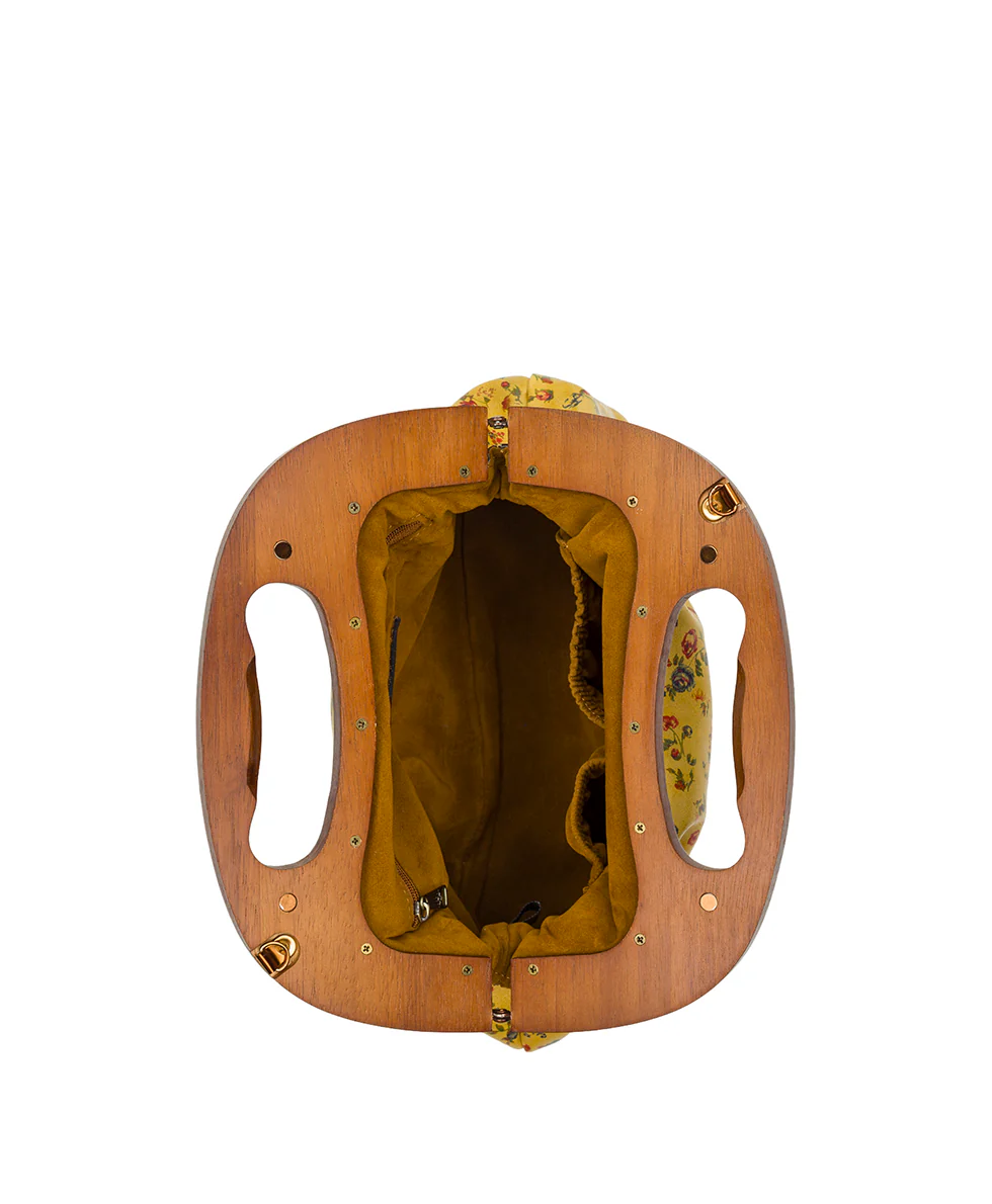 Sandrine Wooden Frame Crossbody - Fleur de Jardin - Image 4