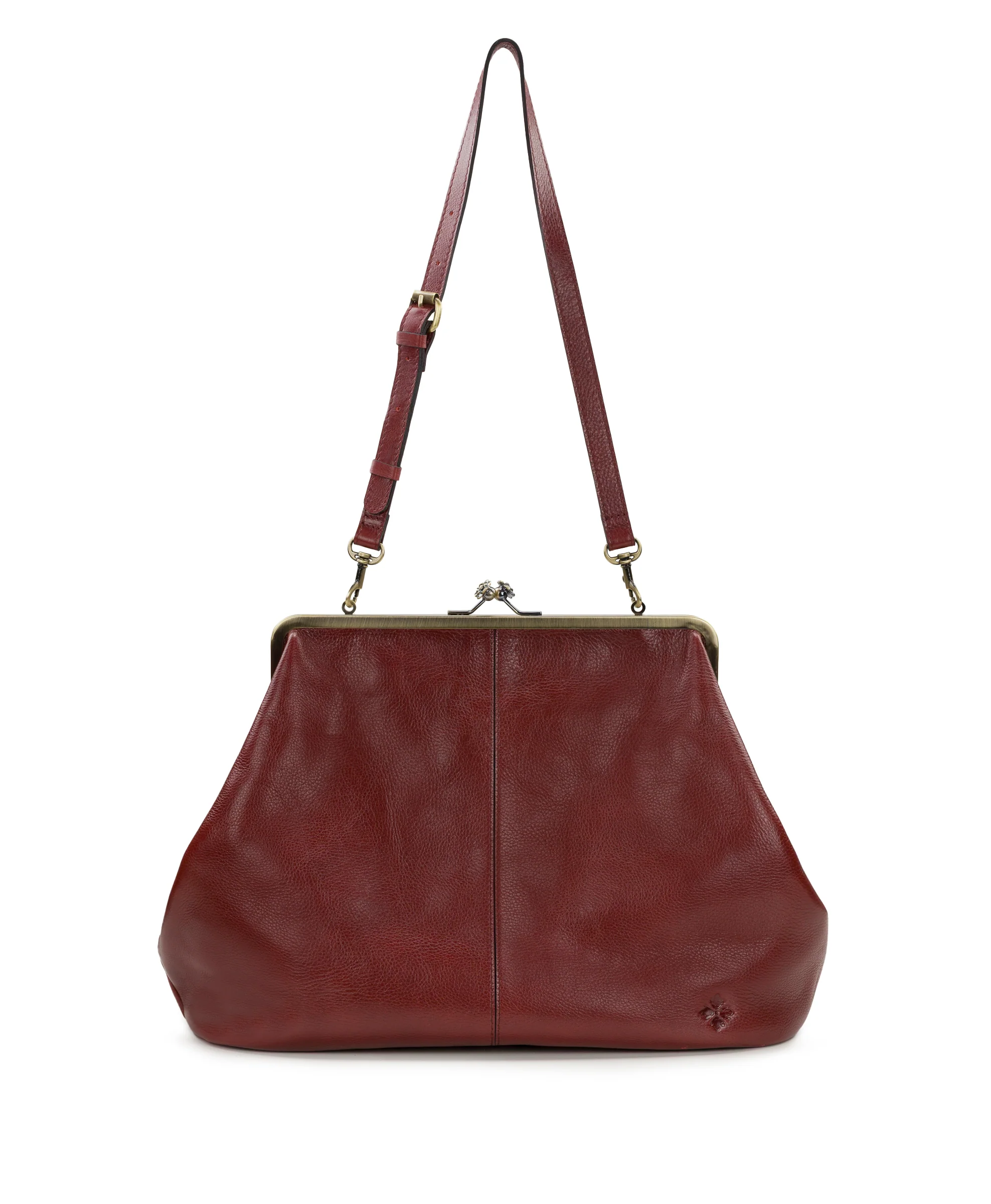 Serafina Large Frame Bag - Rugged Natural Grain Leather - Image 14