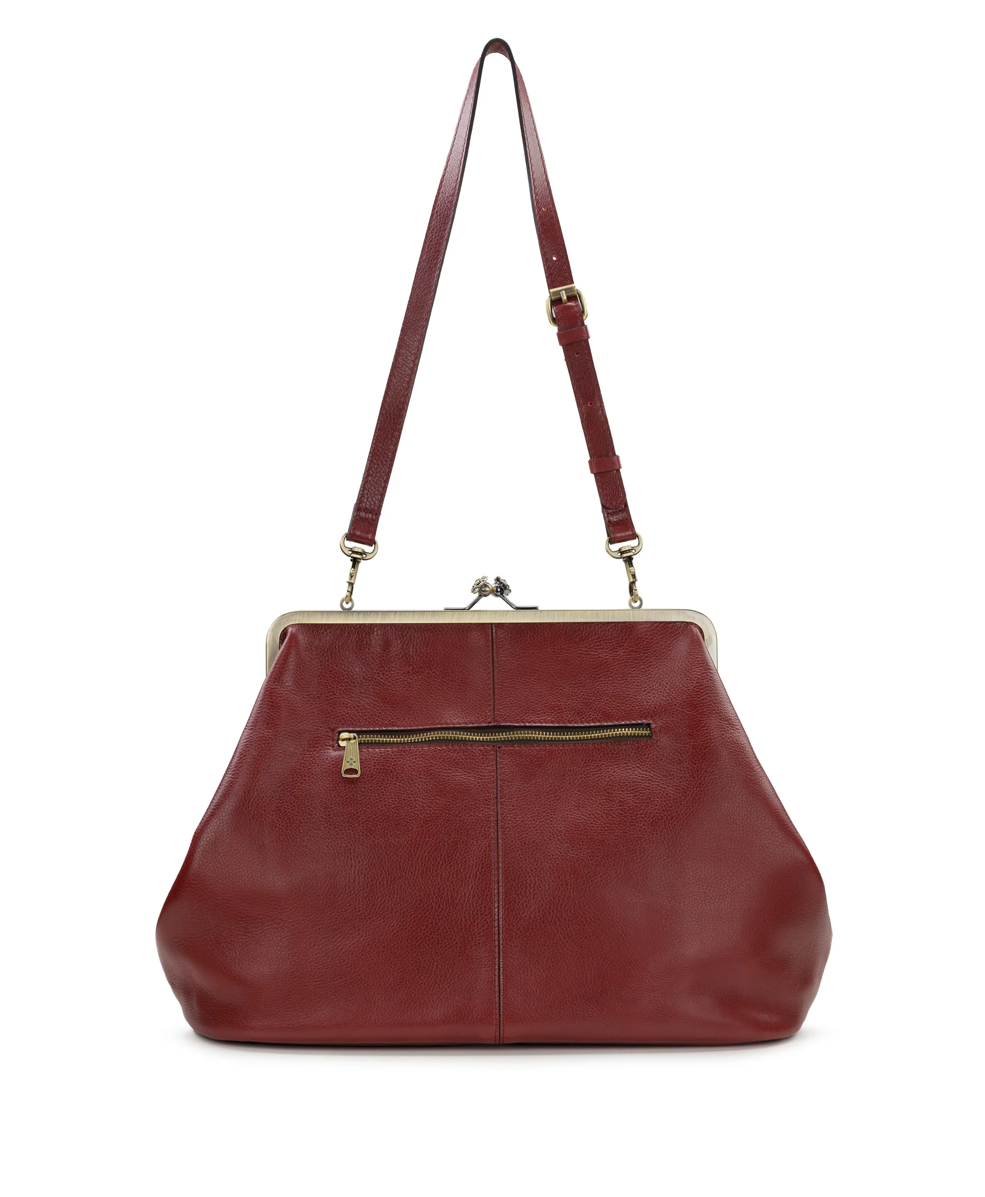 Serafina Large Frame Bag - Rugged Natural Grain Leather - Image 15
