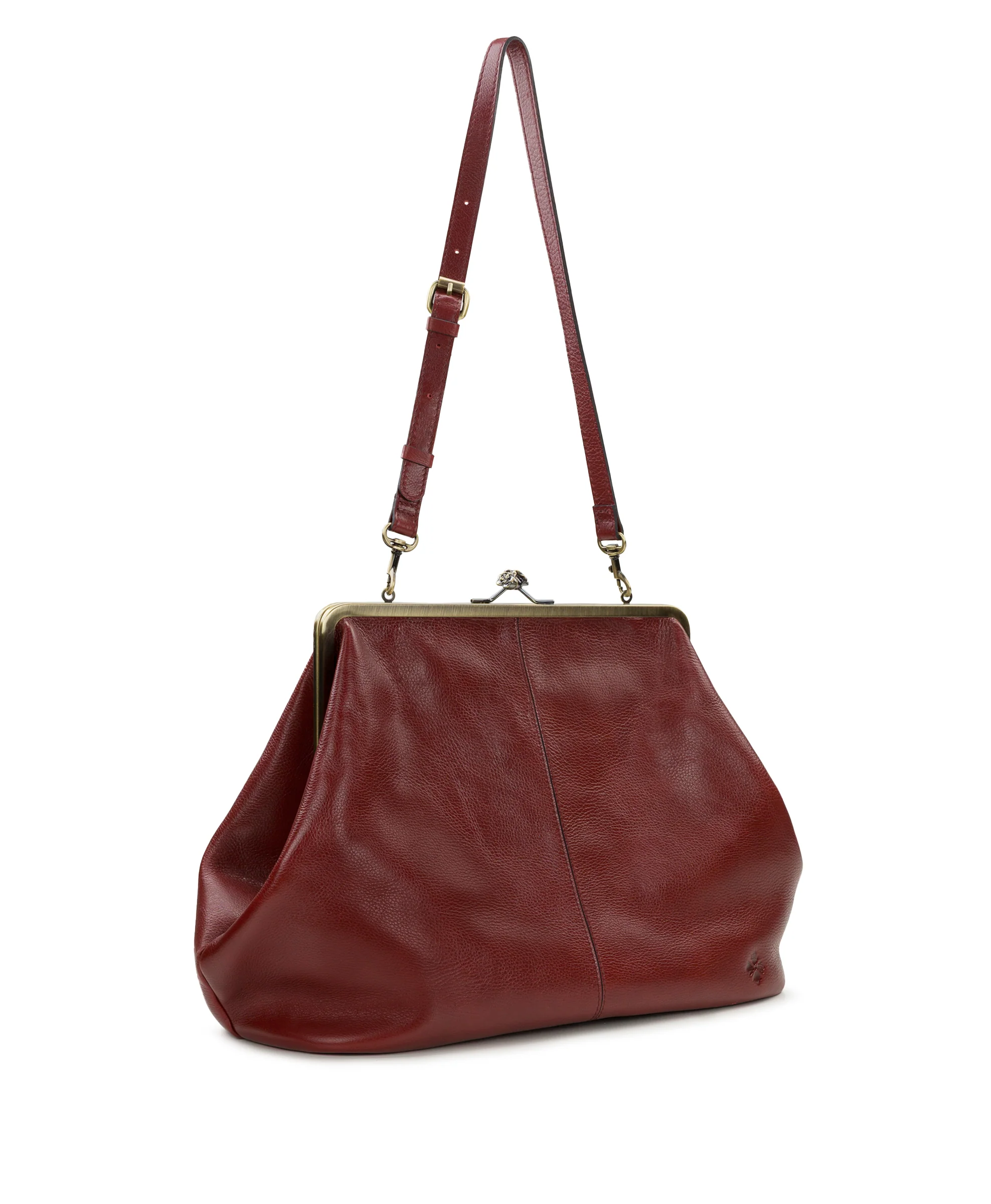 Serafina Large Frame Bag - Rugged Natural Grain Leather - Image 16