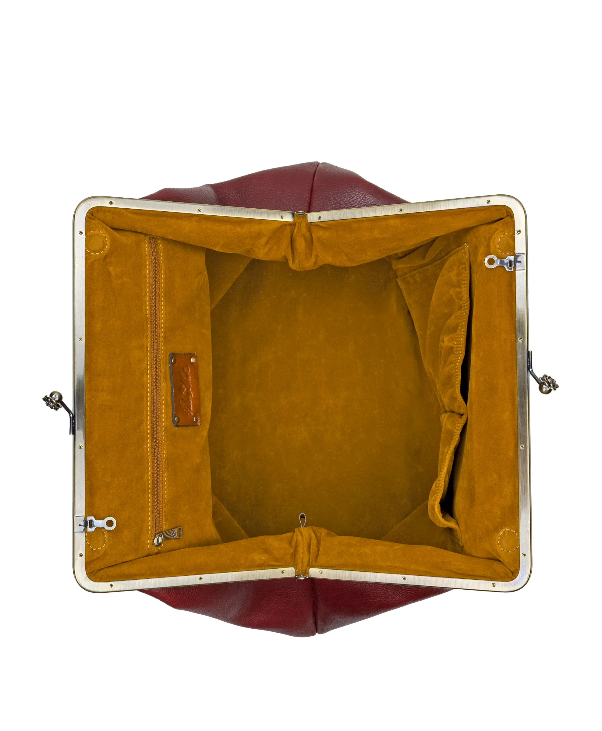 Serafina Large Frame Bag - Rugged Natural Grain Leather - Image 17