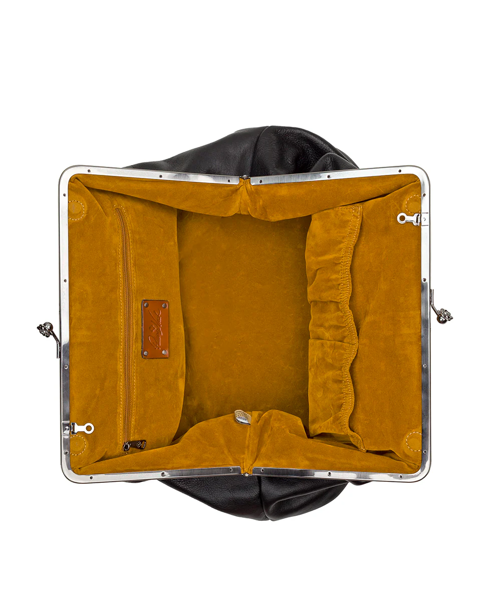 Serafina Large Frame Bag - Rugged Natural Grain Leather - Image 5