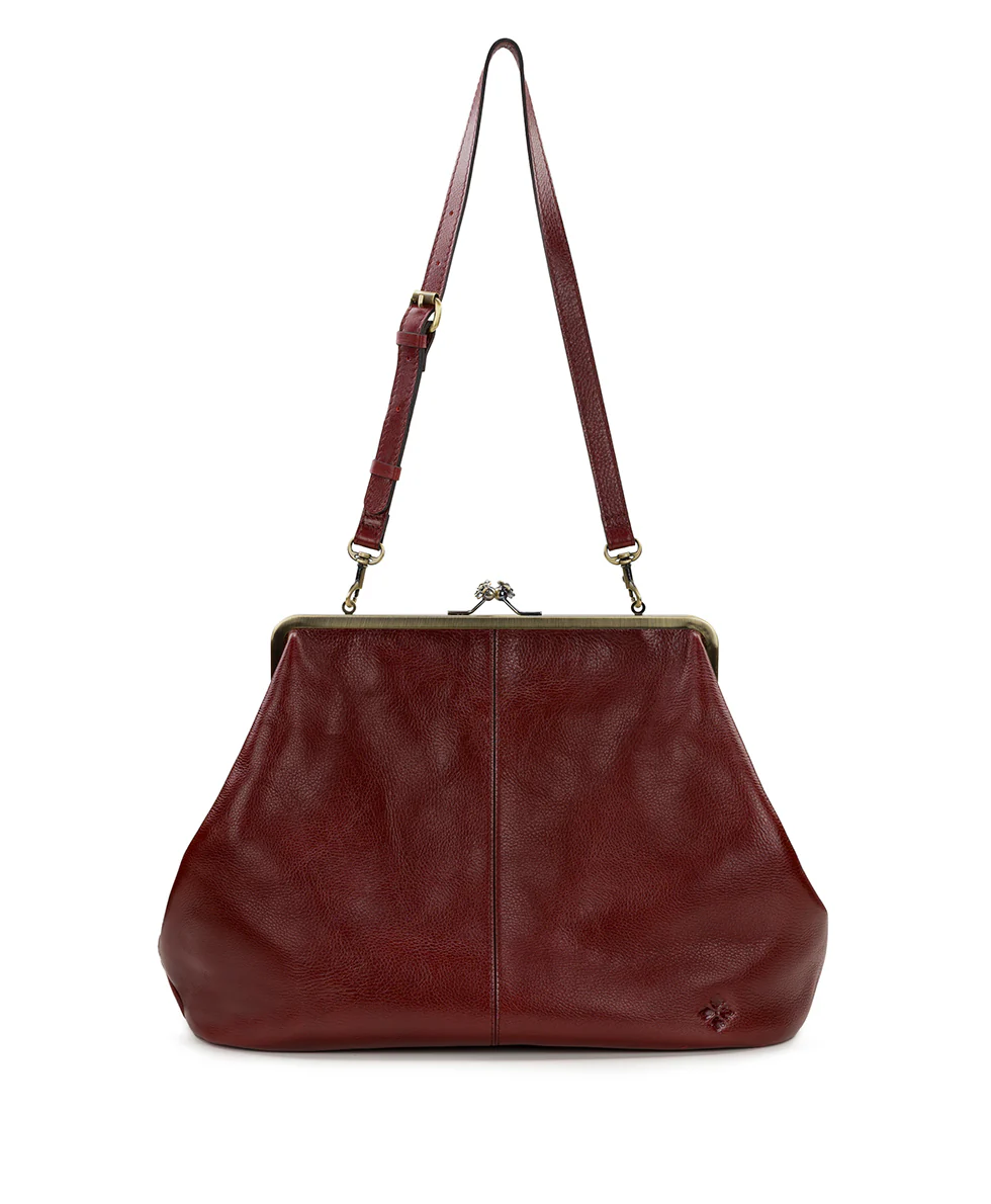 Serafina Large Frame Bag - Rugged Natural Grain Leather - Image 7