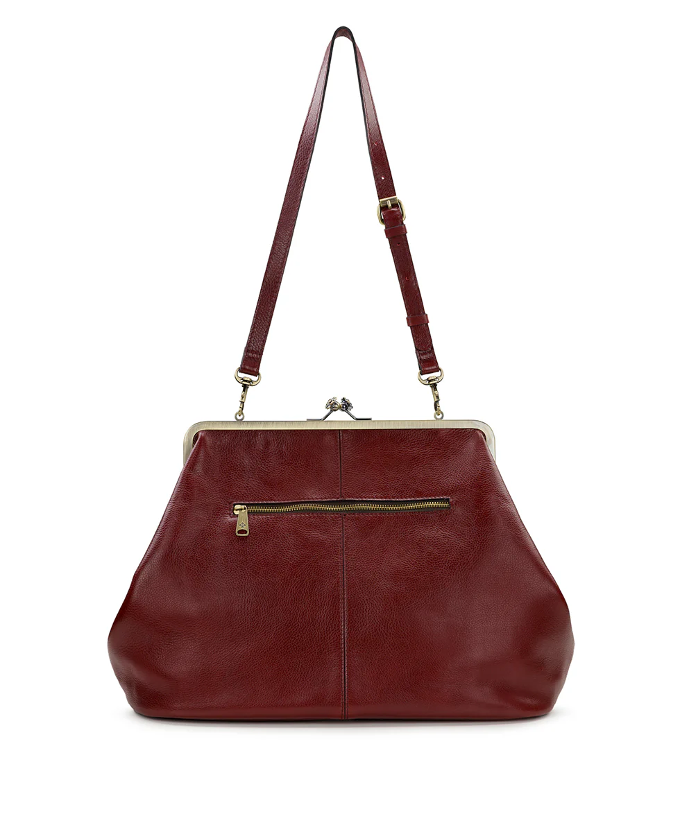 Serafina Large Frame Bag - Rugged Natural Grain Leather - Image 8