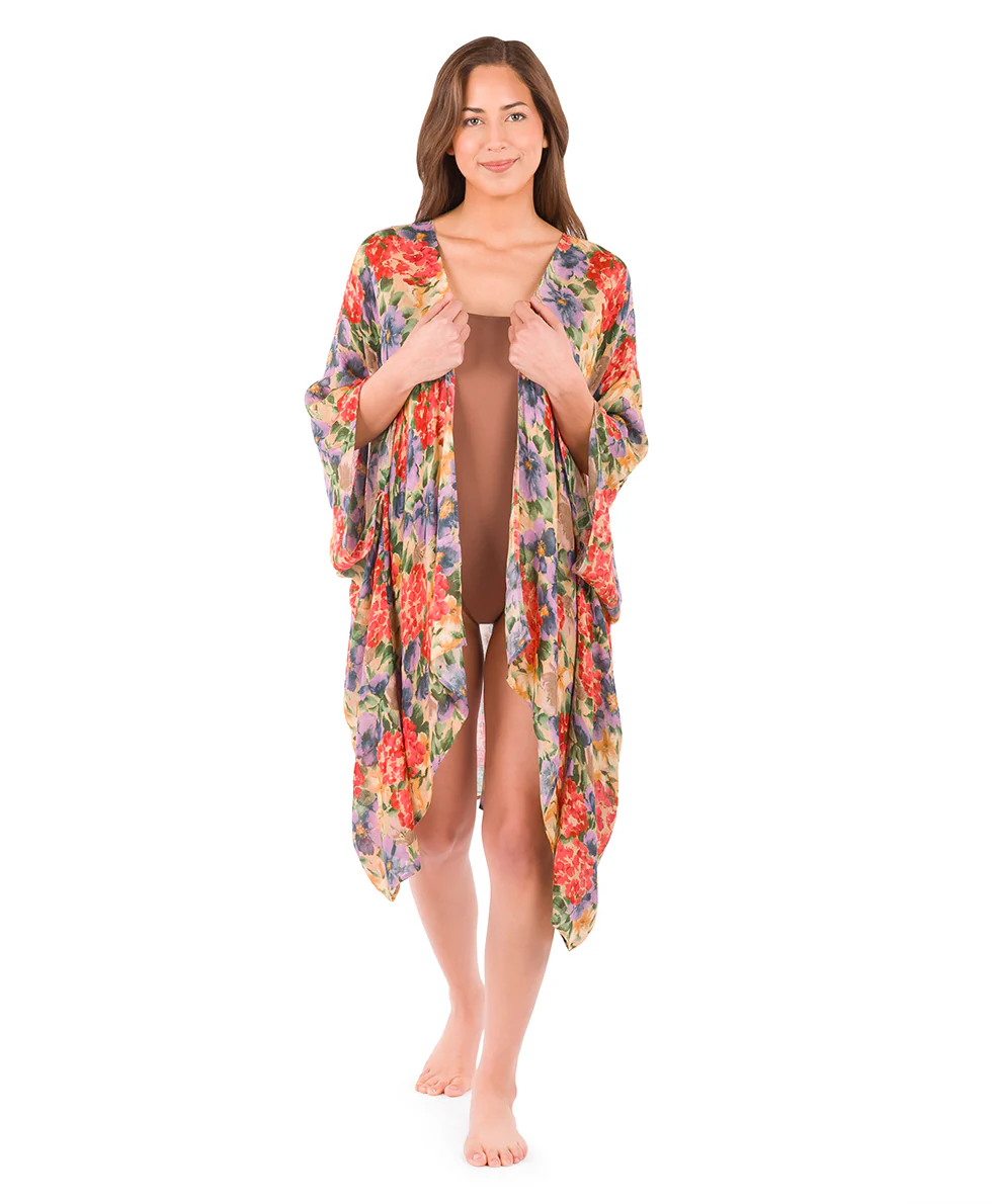 Short Ruana Cover‑Up - French Hydrangeas - Image 6