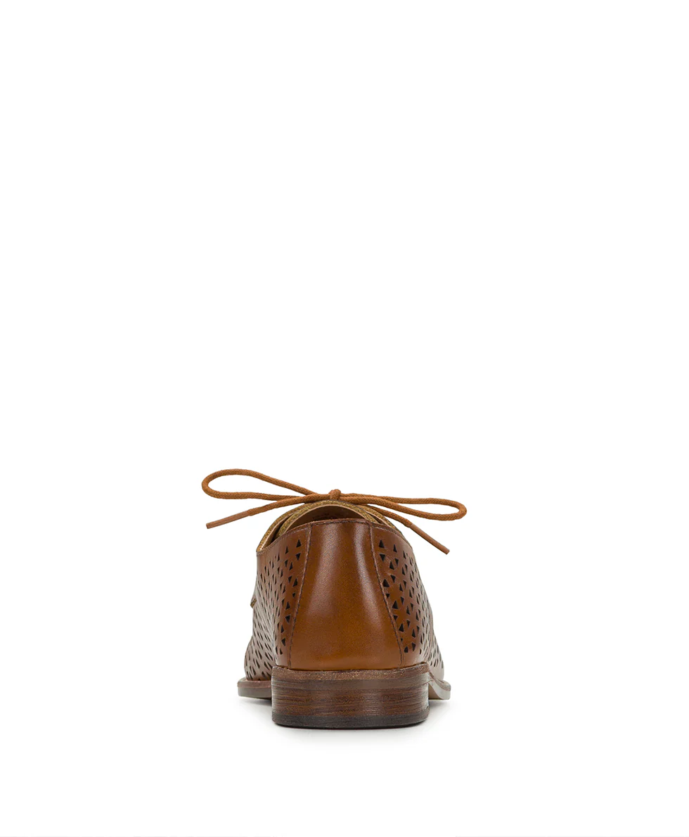 Silvio Oxford Shoes - Perforated Leather ‑ Tan - Image 4