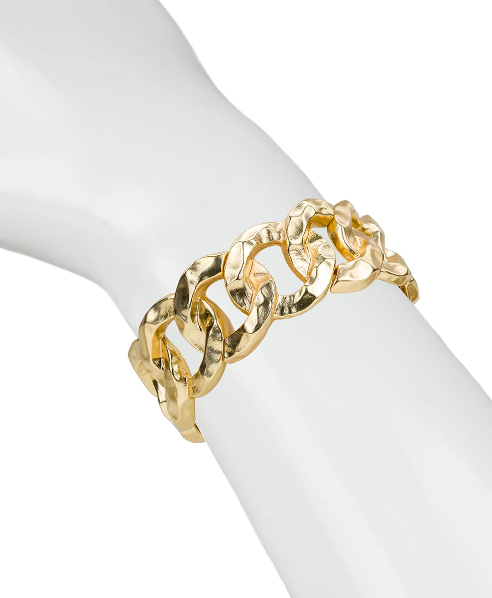 Stretch Link Bracelet - Hammered Link - Image 4