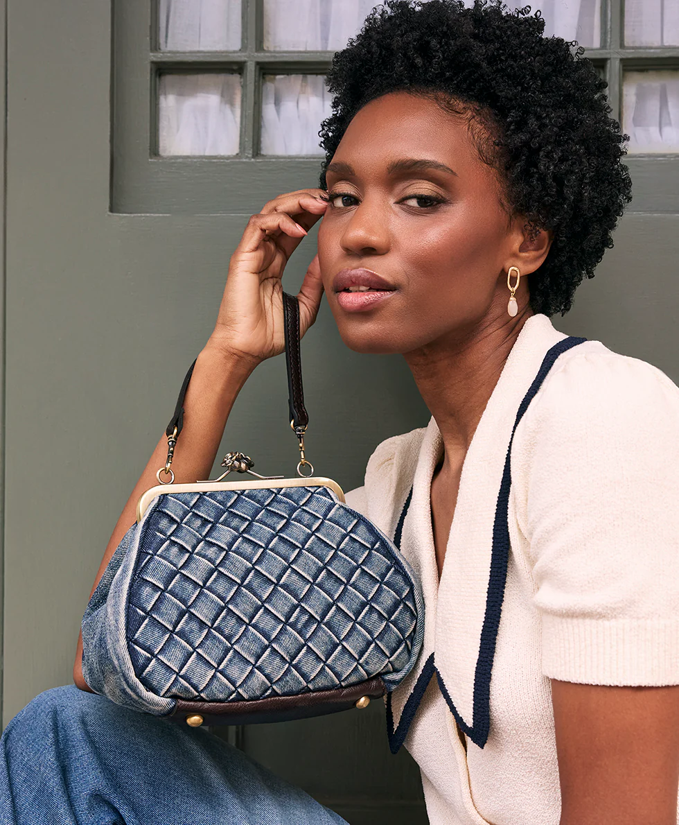 Tabby Frame - Washed Woven Denim - Image 3
