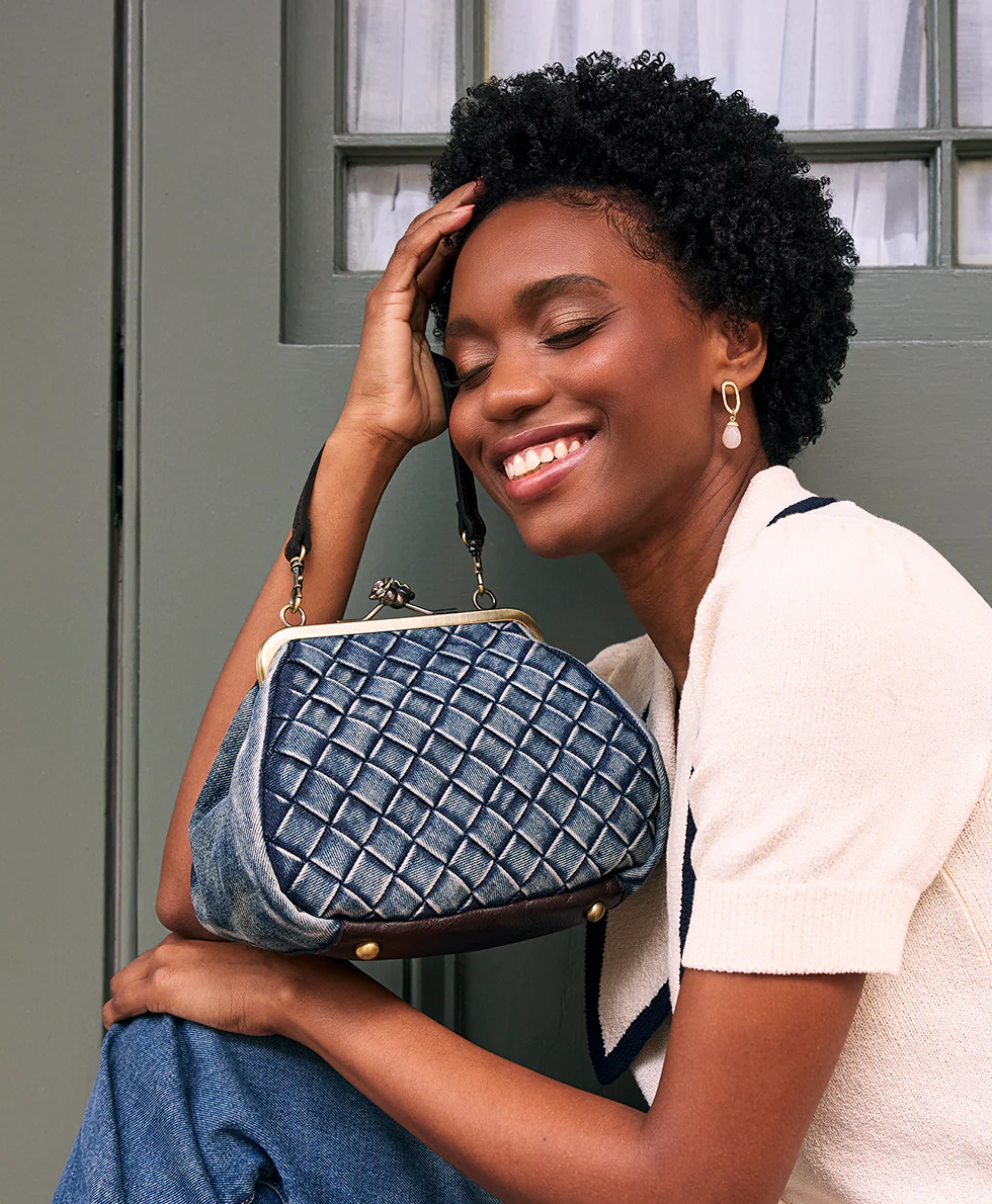 Tabby Frame - Washed Woven Denim - Image 5