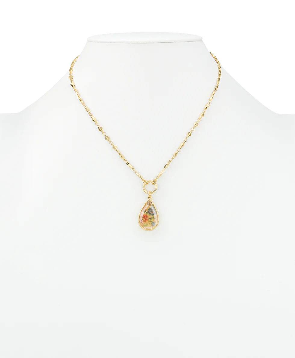Tear Drop Necklace - Fleur de Jardin - Image 3