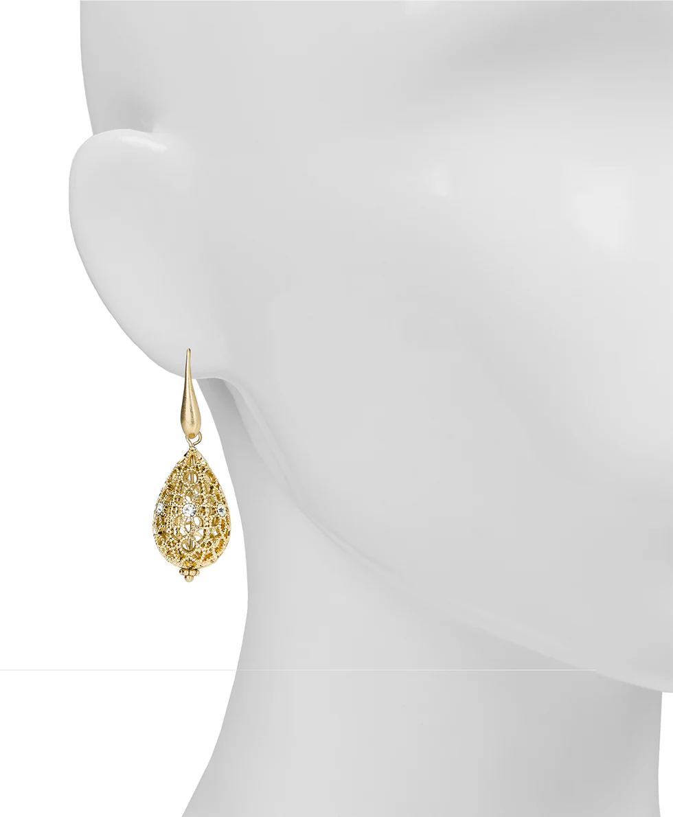 Teardrop Earrings - Filigree - Image 4