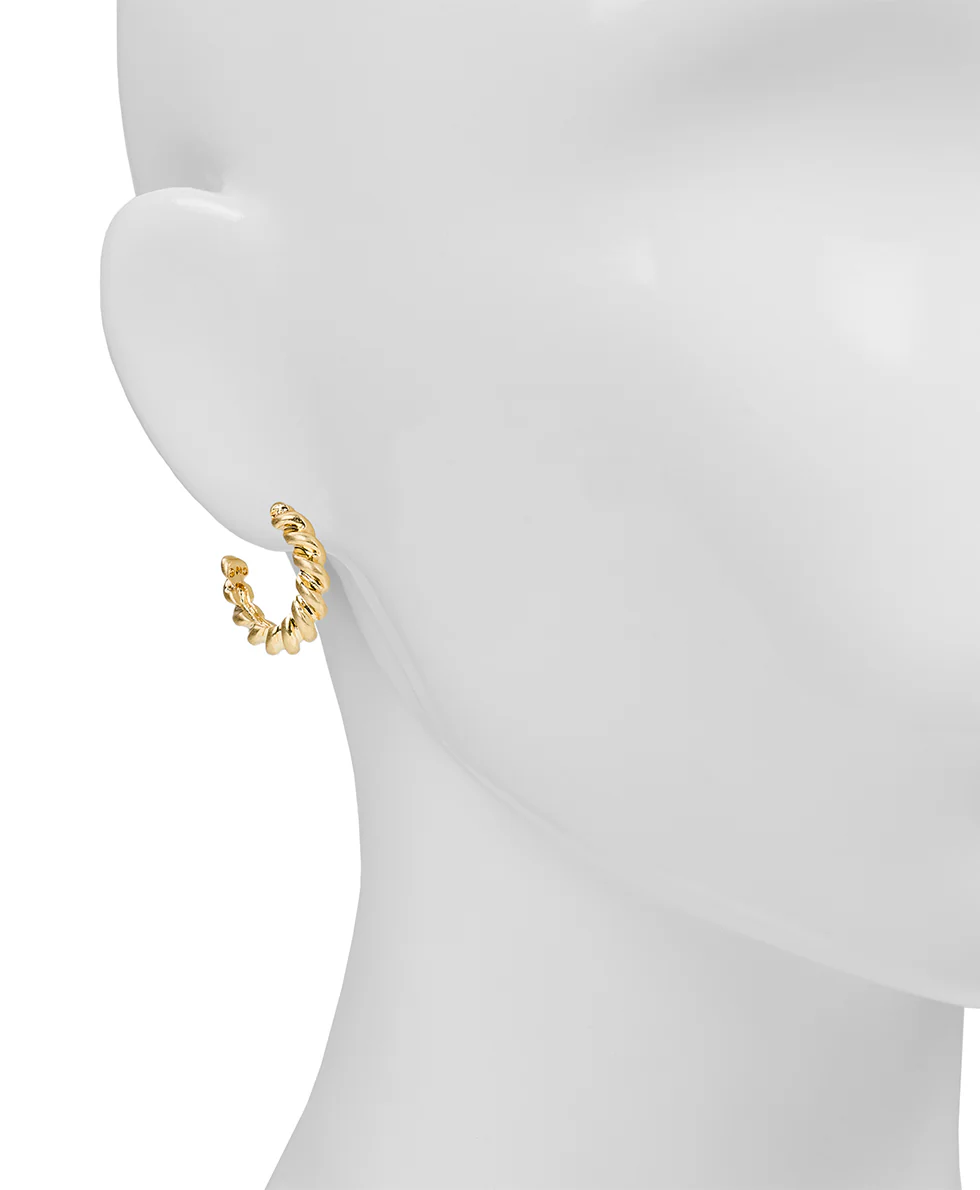Twist Hoop Earrings - Nautical Collection - Image 2
