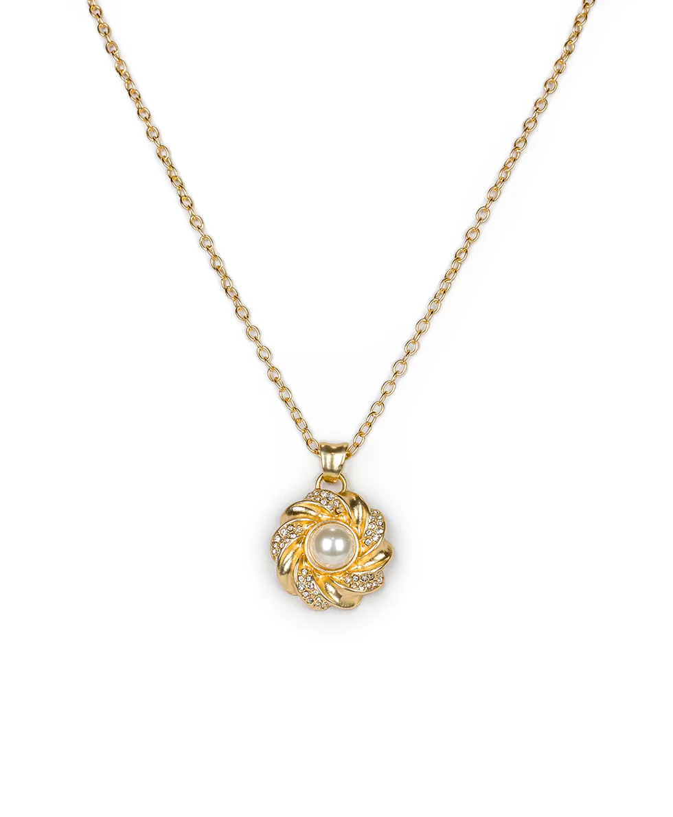 Twist Ring Pendant Necklace - Rope Ring