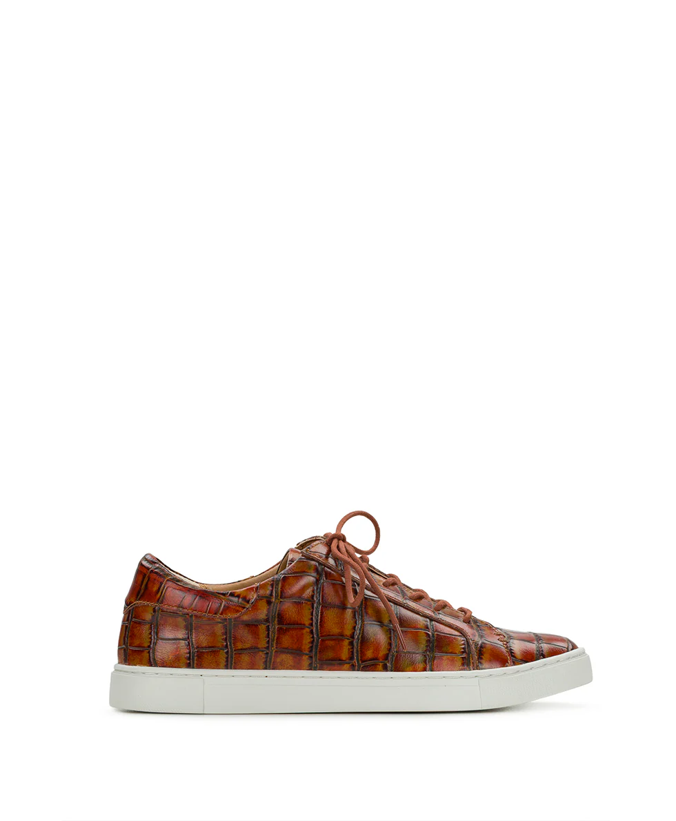 Uma Sneaker - Vintage Distressed Croc Leather ‑ Autumn - Image 2