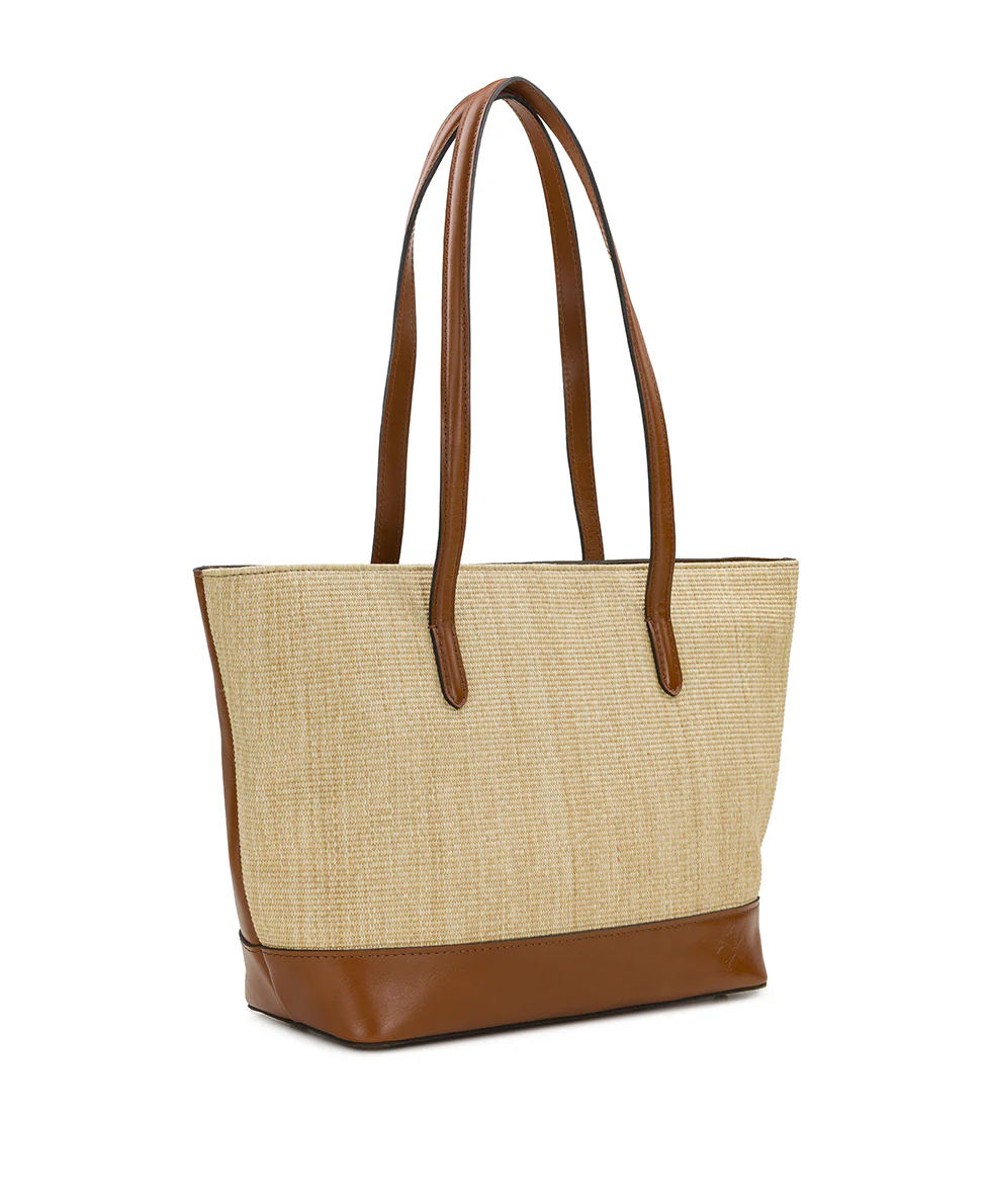 Verzi Tote with Scarf - European Natural Fine Weave - Image 3