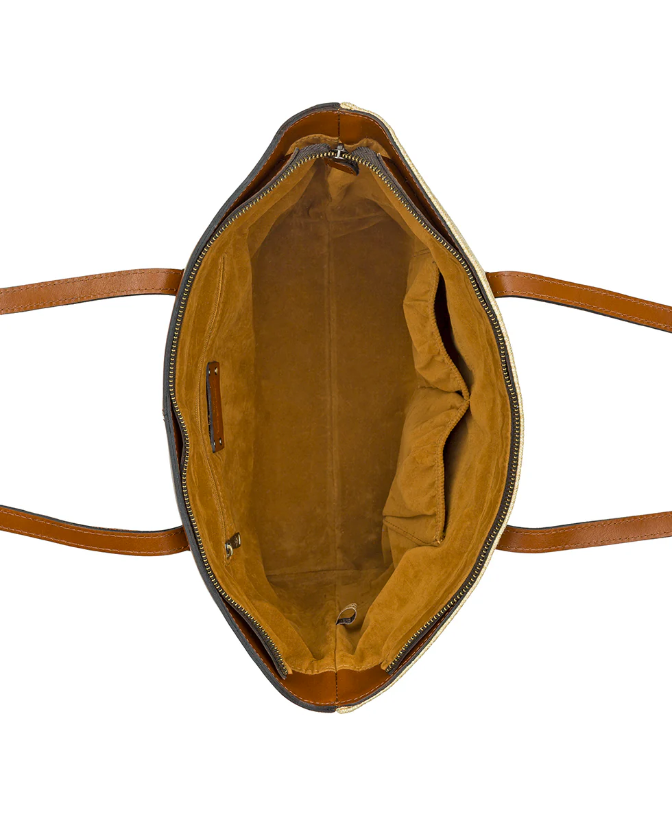 Verzi Tote with Scarf - European Natural Fine Weave - Image 6