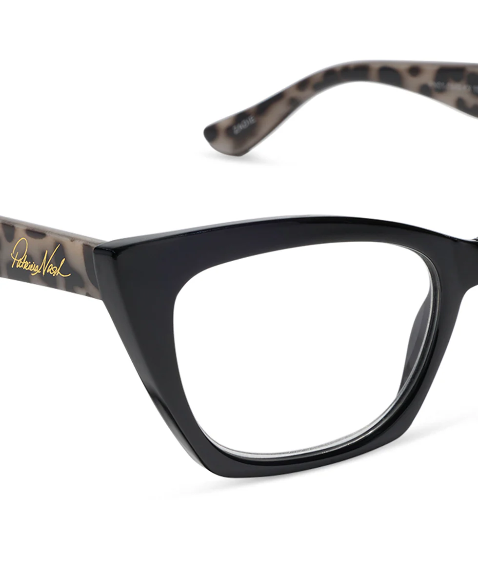 Zadie Reader Glasses - Black/Cookies and Cream - Image 4